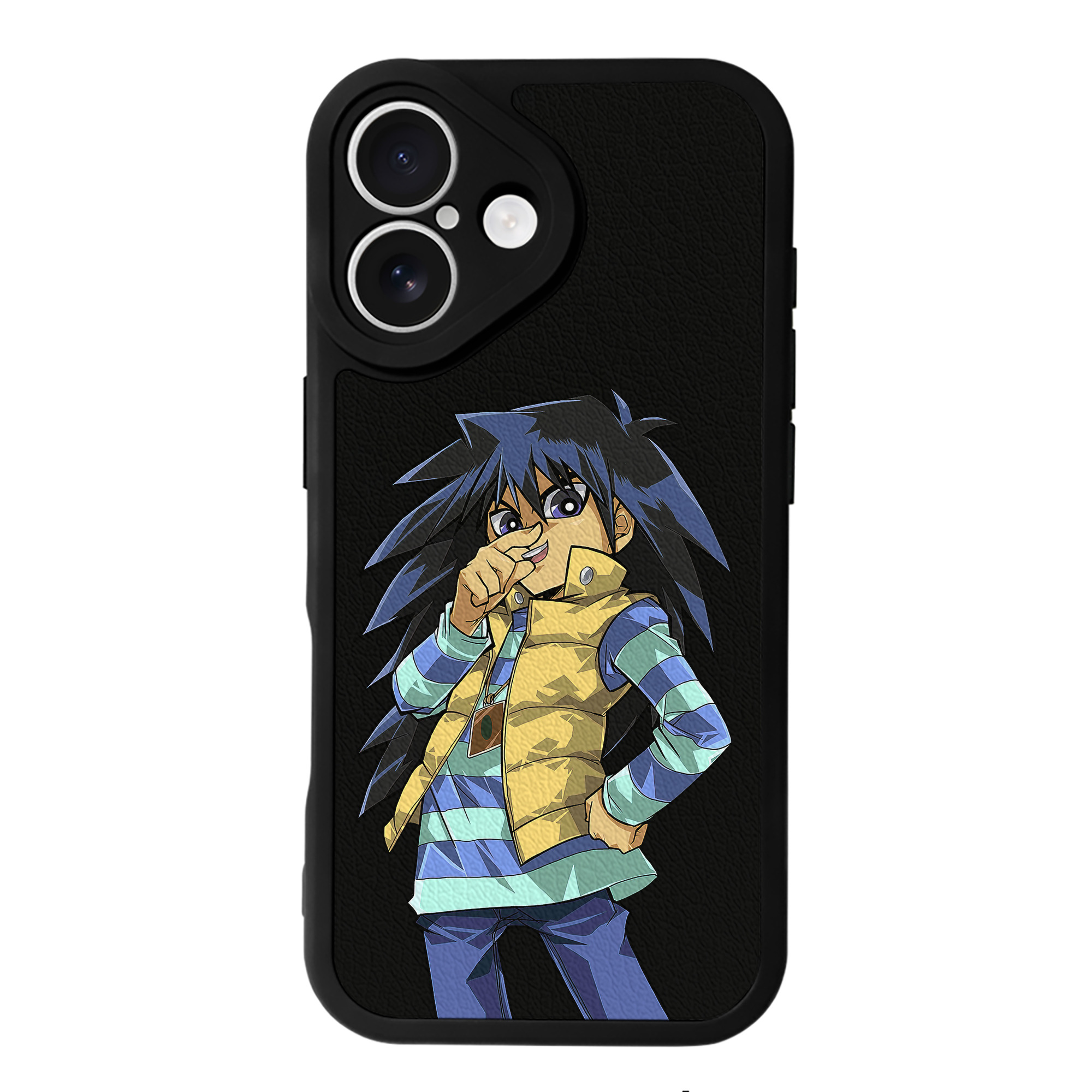 （画像用） 遊☆戯☆王 Yu-Gi-Oh! 【iPhone 16シリーズ対応】シリコンスマホケース（レザー調） 材質：シリコン